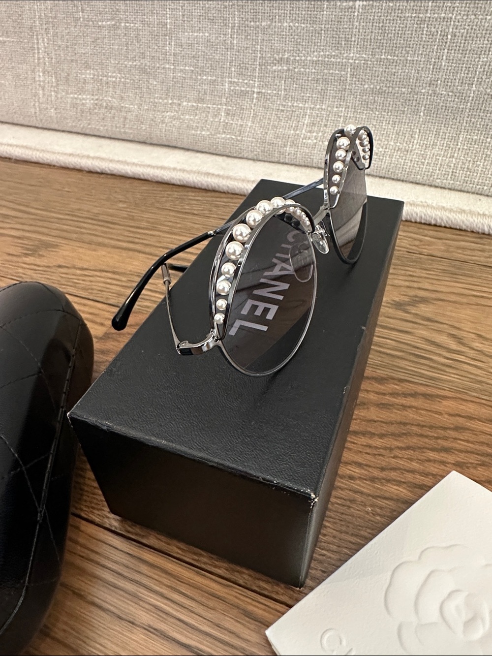 CHANEL Round Subglasses and Pearl Accents - Picture 6 of 11